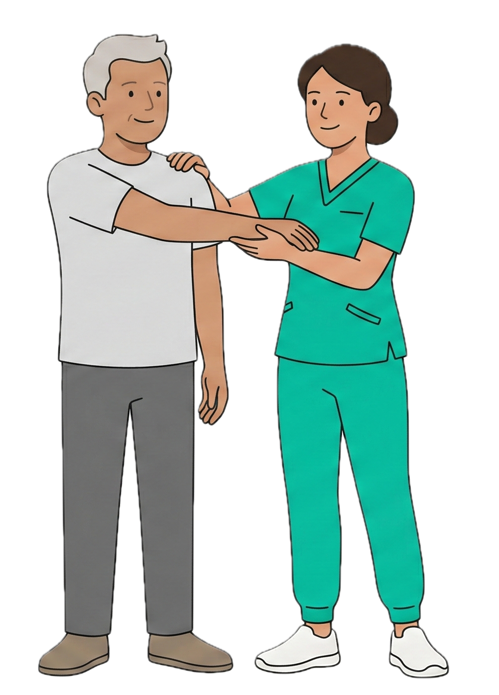 Physiotherapist treating patient